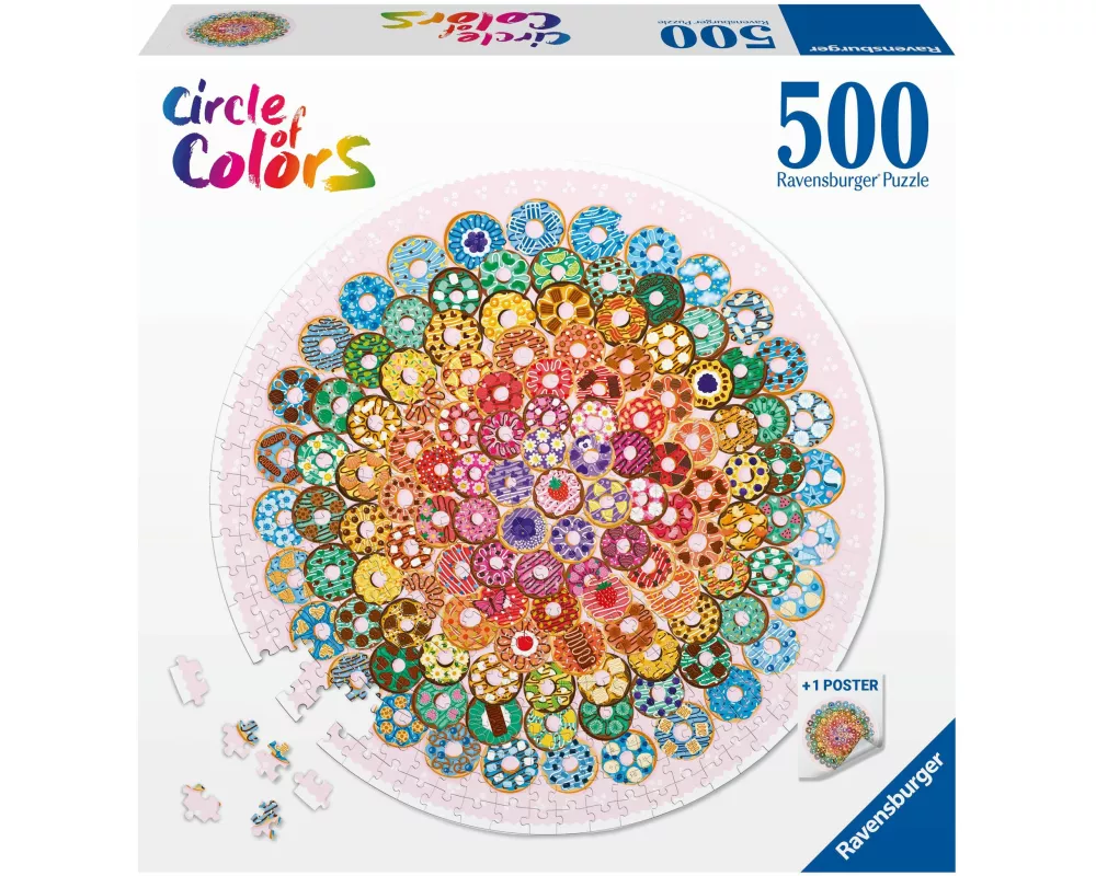 Erwachsenenpuzzle 500 Teile - Circle of Colors - Donuts