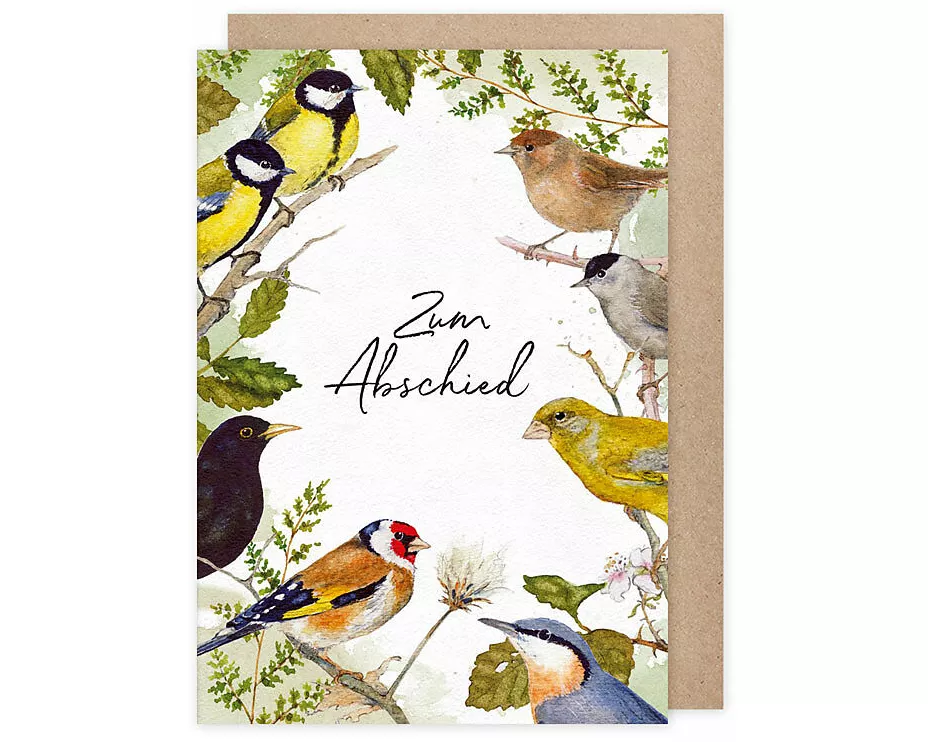 Doppelkarte. Zum Abschied