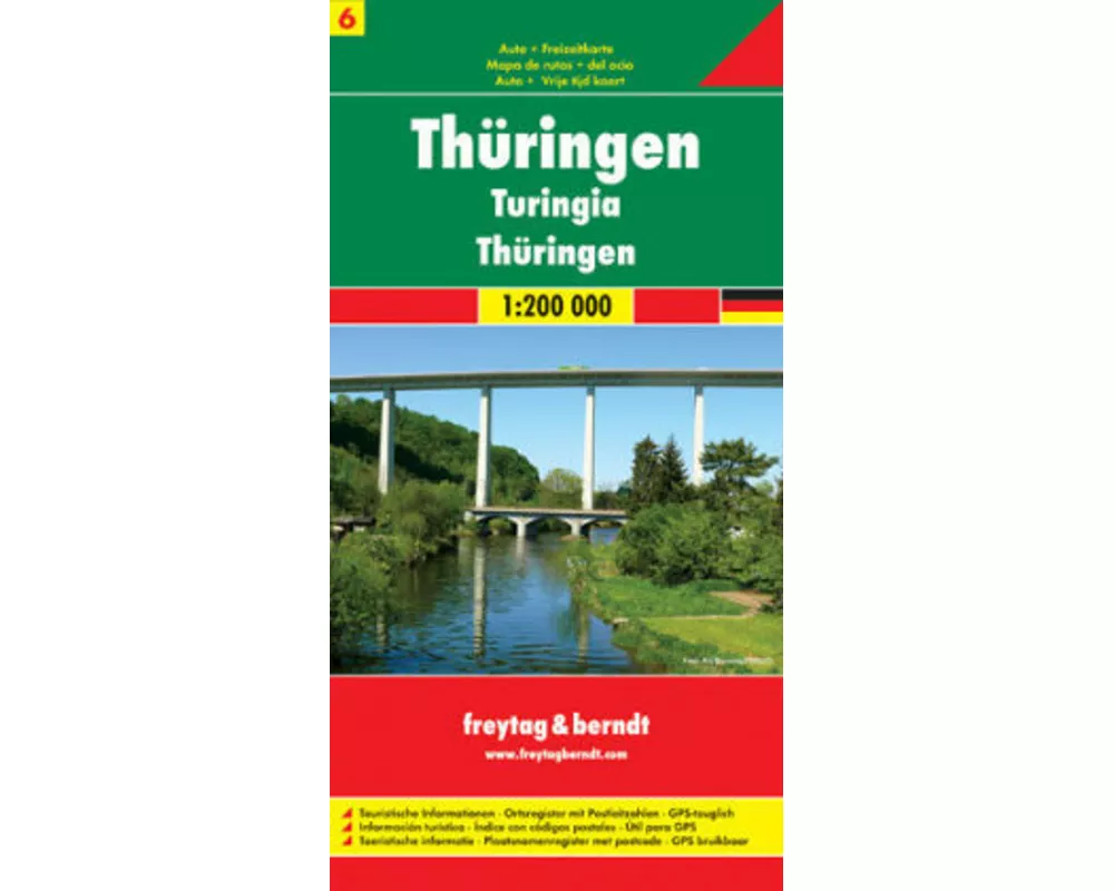 freytag & berndt Straßenkarte Thüringen 1:200.000