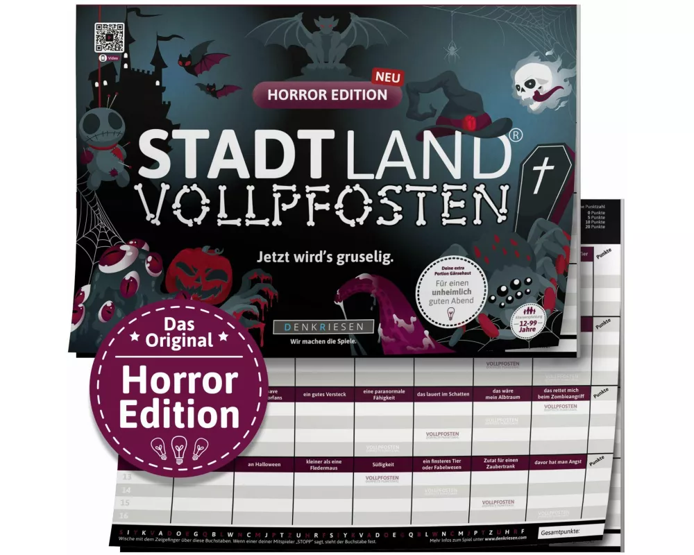 DENKRIESEN - STADT LAND VOLLPFOSTEN - HORROR EDITION - "Jetzt wird's gruselig." - A4