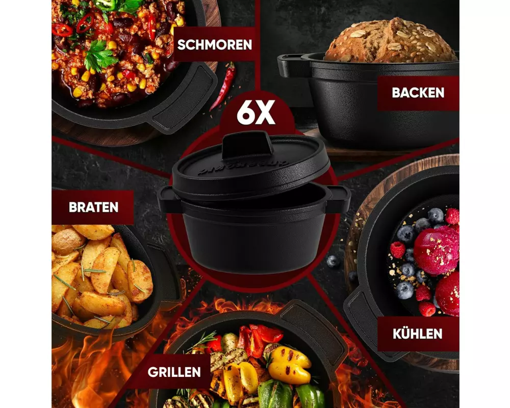 Gusskoenig Mini Dutch Oven 6 set 300 ml