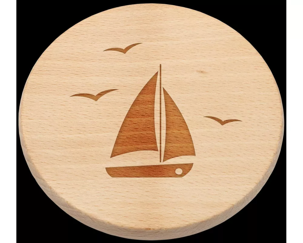 Gläserabdeckung Segelboot