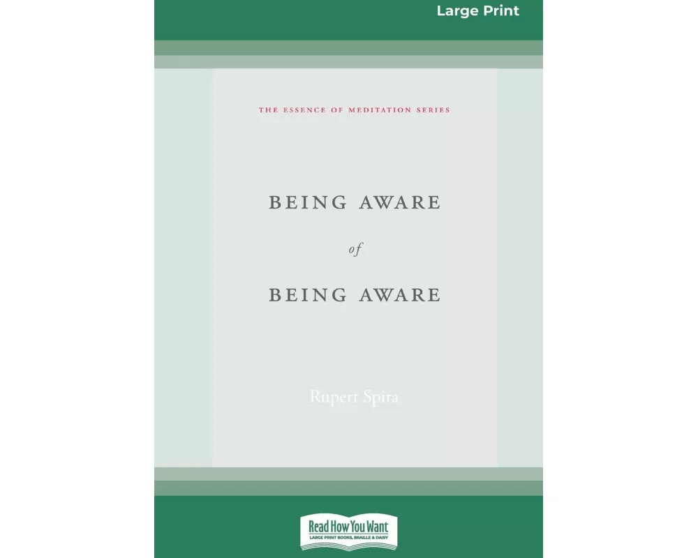Being Aware of Being Aware (Large Print 16 Pt Edition)