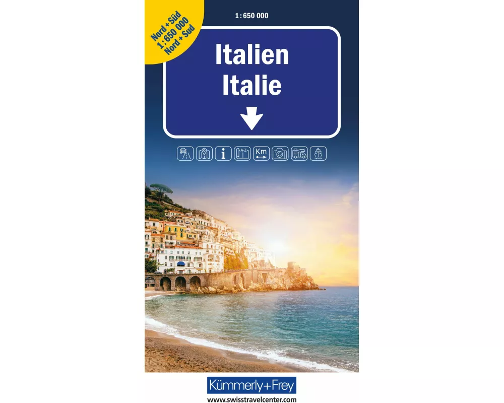 Kümmerly+Frey Strassenkarte Italien Nord+Süd 1:650.000