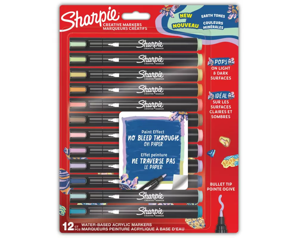 Sharpie Filzstift Acryl Earth Tones 12er-Set
