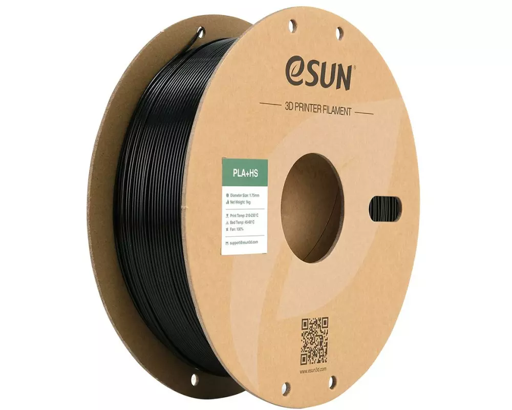 eSun Filament PLA+ HS Schwarz 1.75 mm 1 kg