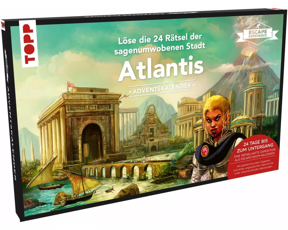 Escape Experience Adventskalender – Atlantis. Löse die 24 Rätsel der sagenumwobenen Stadt