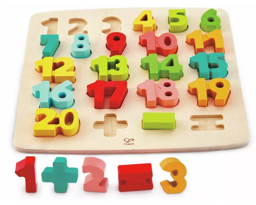 Puzzle mit Zahlen und Rechensymbolen / 24 Teile