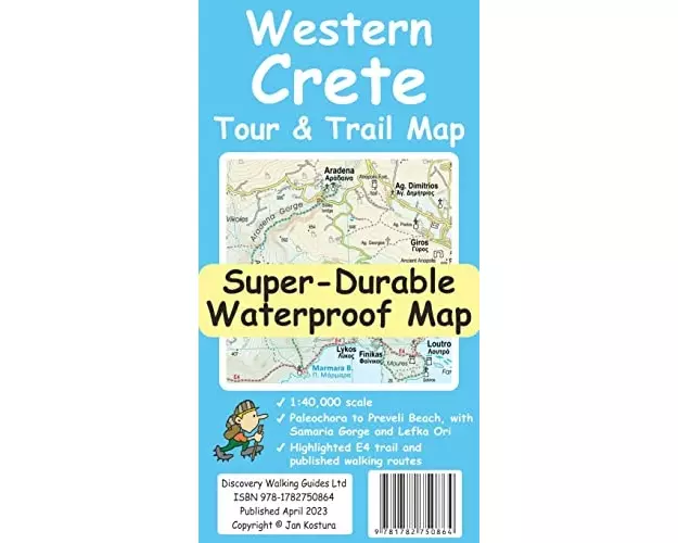 Western Crete Tour & Trail Super-Durable Map