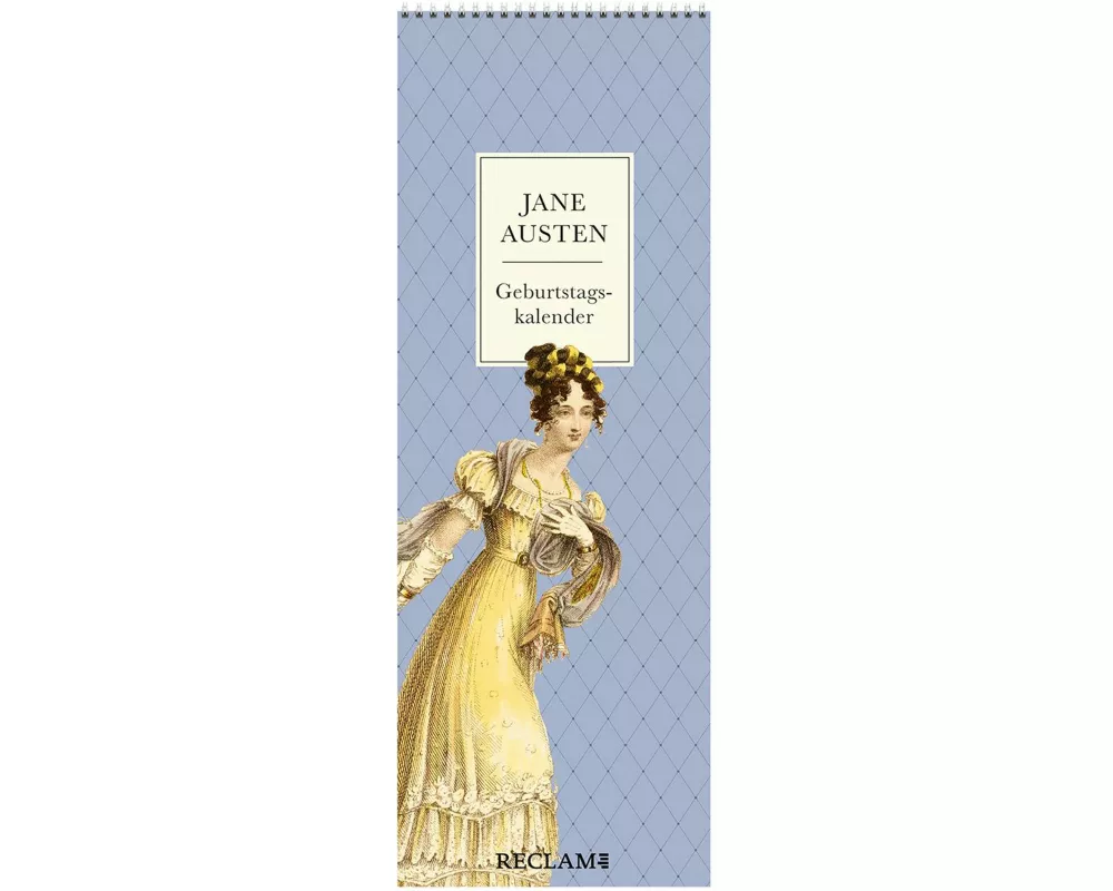 Jane Austen Geburtstagskalender | Immerwährender Wandkalender zum Eintragen im praktischen Streifenformat | Mit Illustrationen und Zitaten aus Jane Au