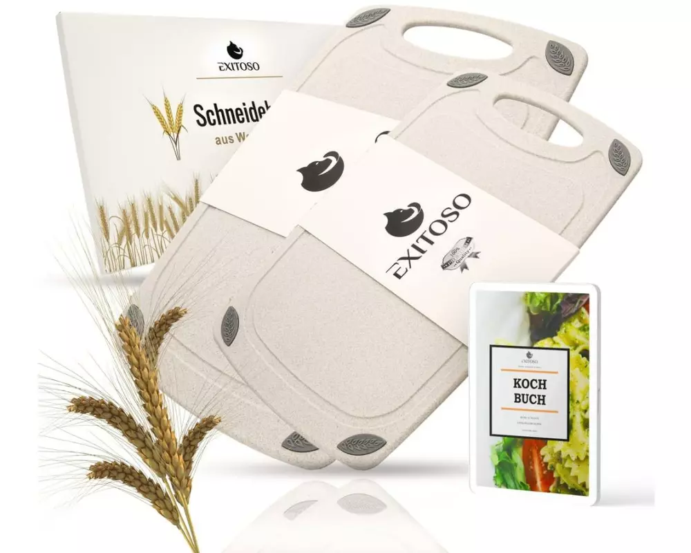 Exitoso Schneidebretter 2er Set 20 cm x 32 cm