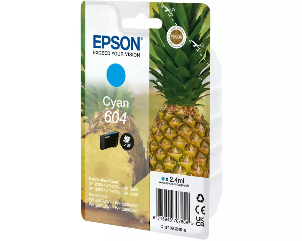 Epson Tinte Nr. 604 / C13T10G24010 Cyan