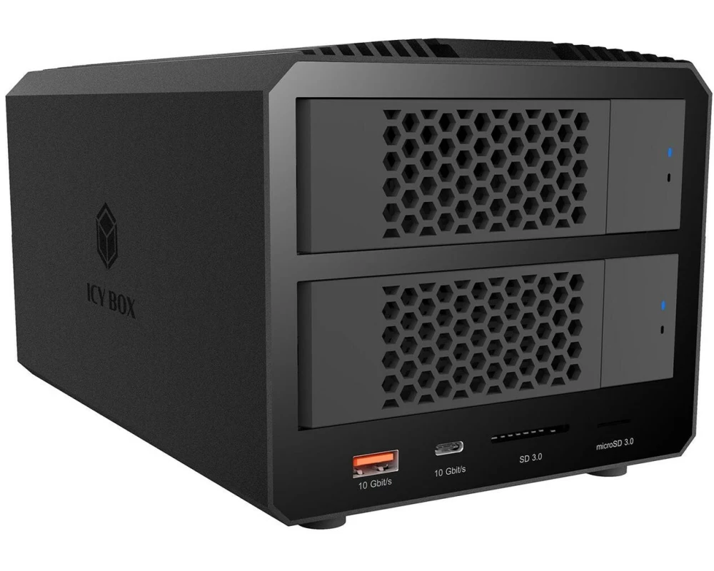 ICY BOX Externes Gehäuse SPADE RAID 3721 2.5"/3.5"/Extern
