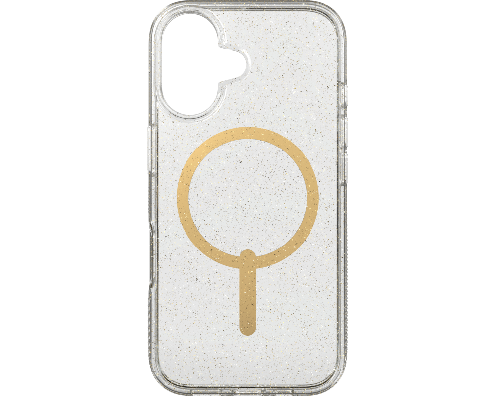 ZAGG Milan Cases Snap Apple 702315126 iPhone 16,Gold Glitter
