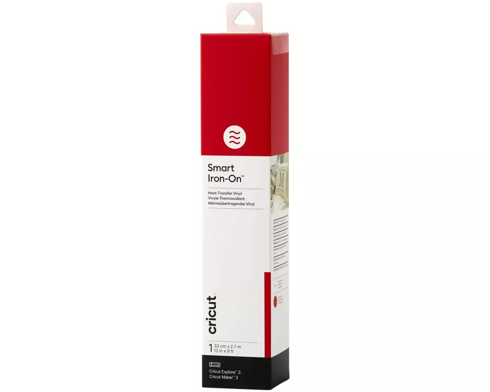 Cricut Aufbügelfolie Smart 33 x 273 cm, 1 Stück, Rot