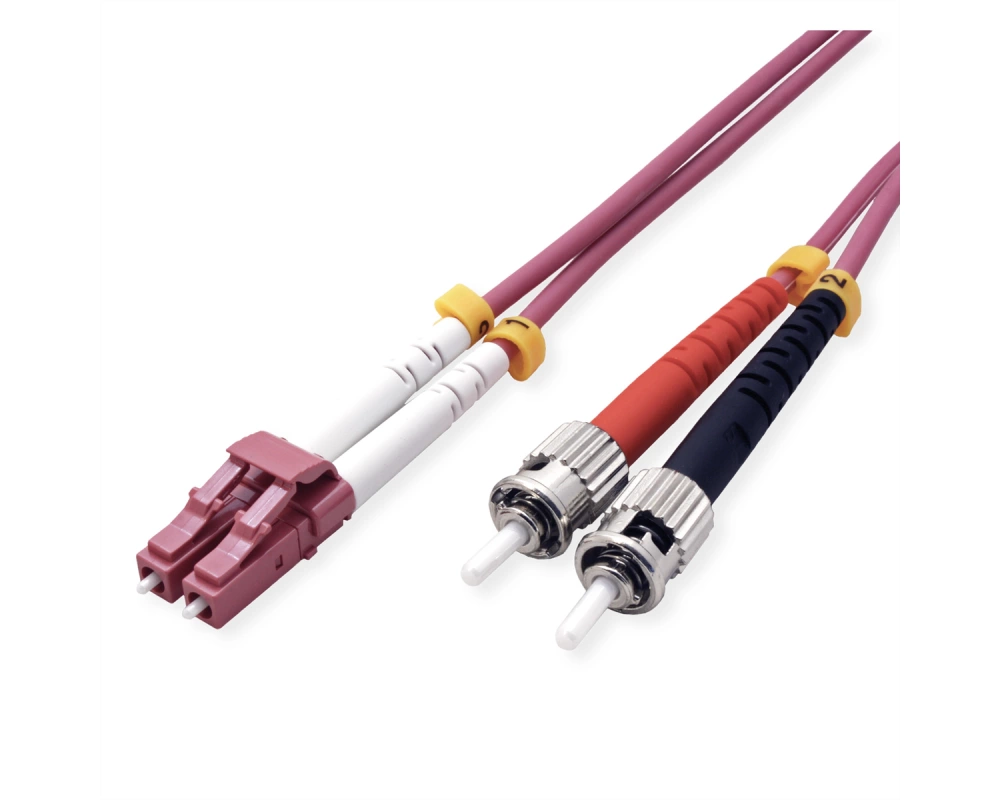 VALUE LWL-Kabel 50/125µm OM4, LC/ST, LSOH, violett, 10 m