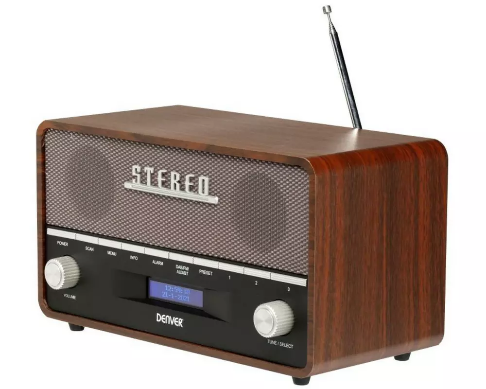 Denver DAB-36 DAB+, FM, Retro, Holzgehäuse, Bluetooth