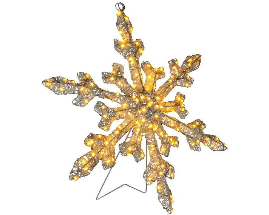 Konstsmide LED-Schneeflocke 150 bernsteinfarbene Dioden