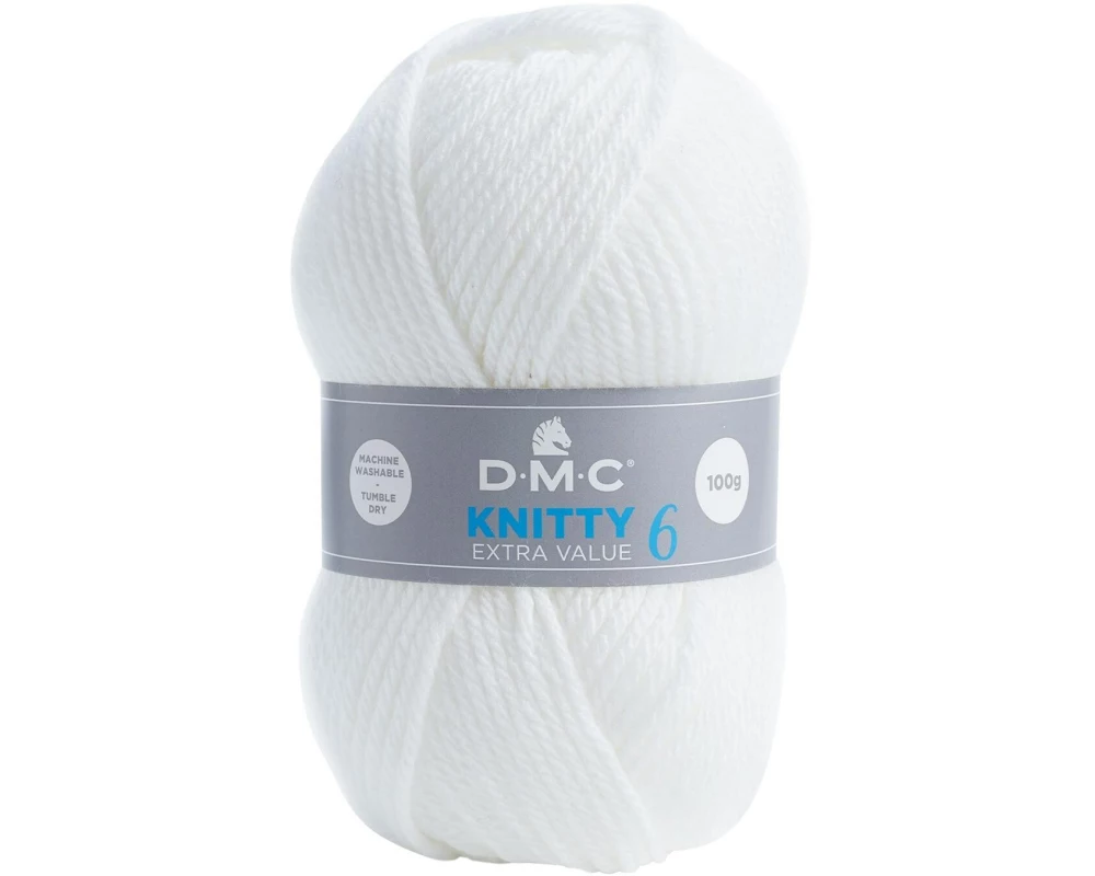 DMC Wolle Knitty 6 Reinweiss