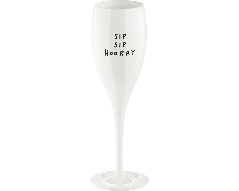 Koziol Sektglas Sip Sip Hooray 100 ml, 1 Stück, Weiss