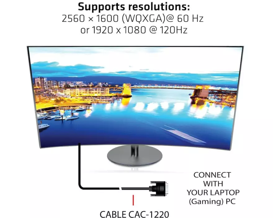 Club 3D Kabel DVI-D Dual Link 24+1 DVI-D - DVI-D, 3 m