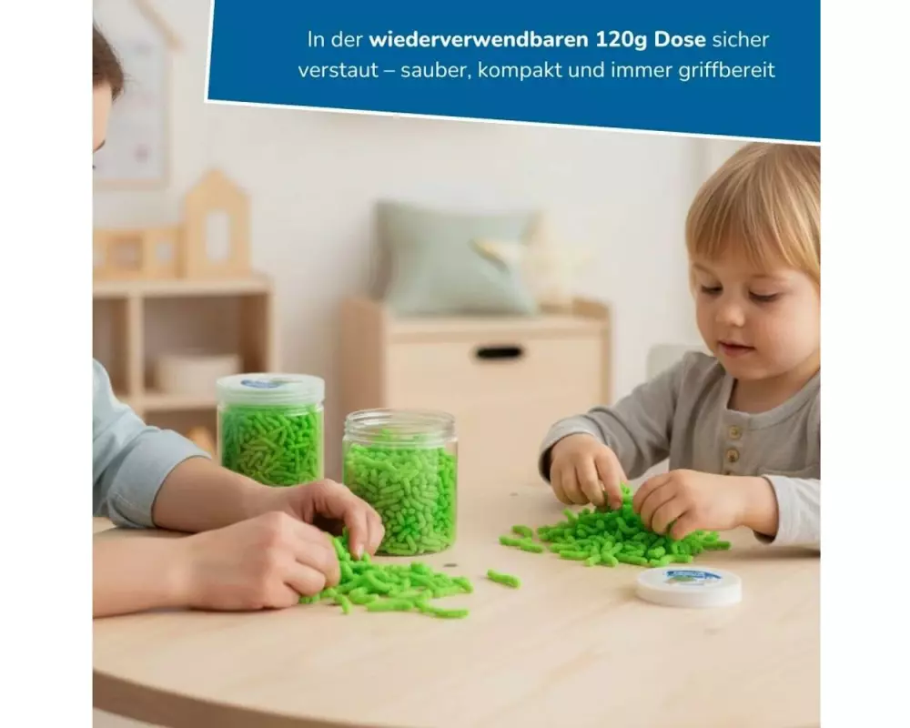 alldoro Squishy Worms Grün, 120 g, Kunststoff