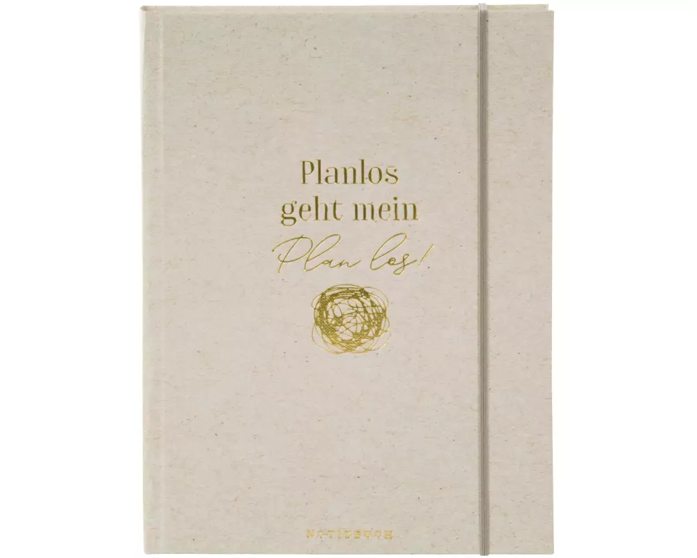 Goldbuch Notizbuch Planlos geht mein Plan los A5, Dot, Grau