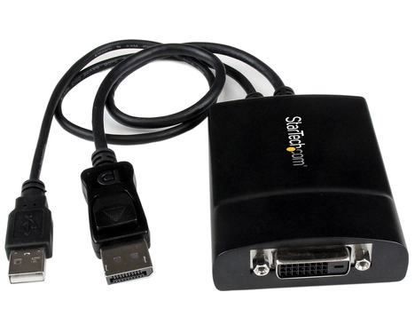 StarTech.com DisplayPort to DVI Dual Link Active Adapter, DisplayPort to DVI-D Adapter/Video Converter 2560x1600 60Hz, DP to DVI Adapter