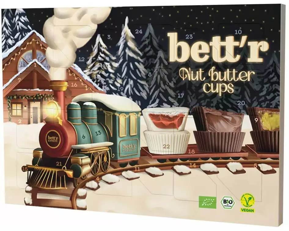 Bett'r Adventskalender mit Nut-Butter-Cups 312 g