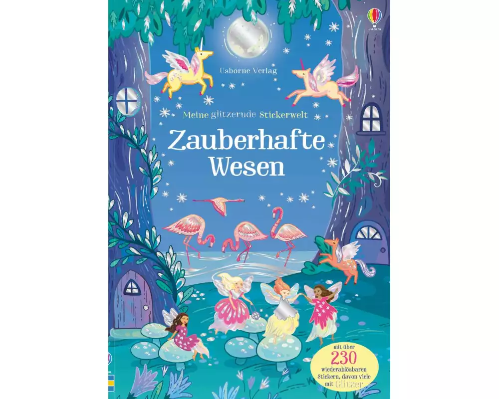 Meine glitzernde Stickerwelt: Zauberhafte Wesen