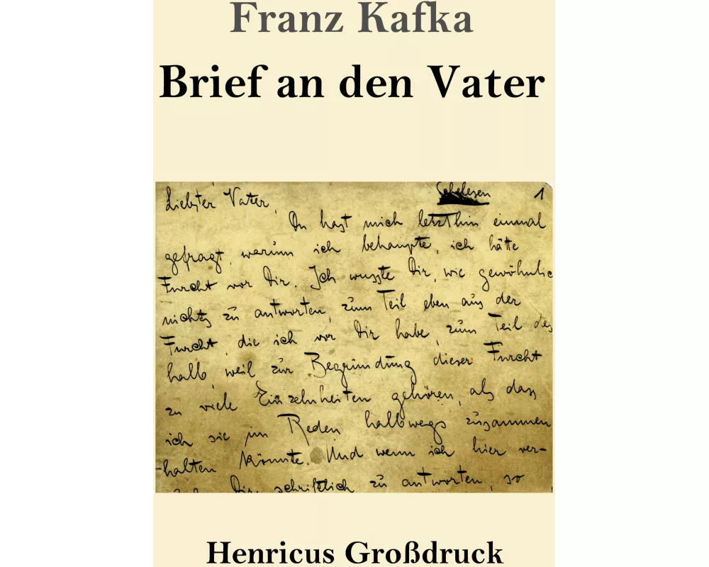 Brief an den Vater (Großdruck)
