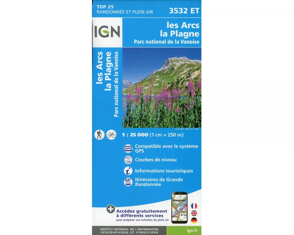 Les Arcs/La Plagne/Pn de la Vanoise (Gps) 1:25 000