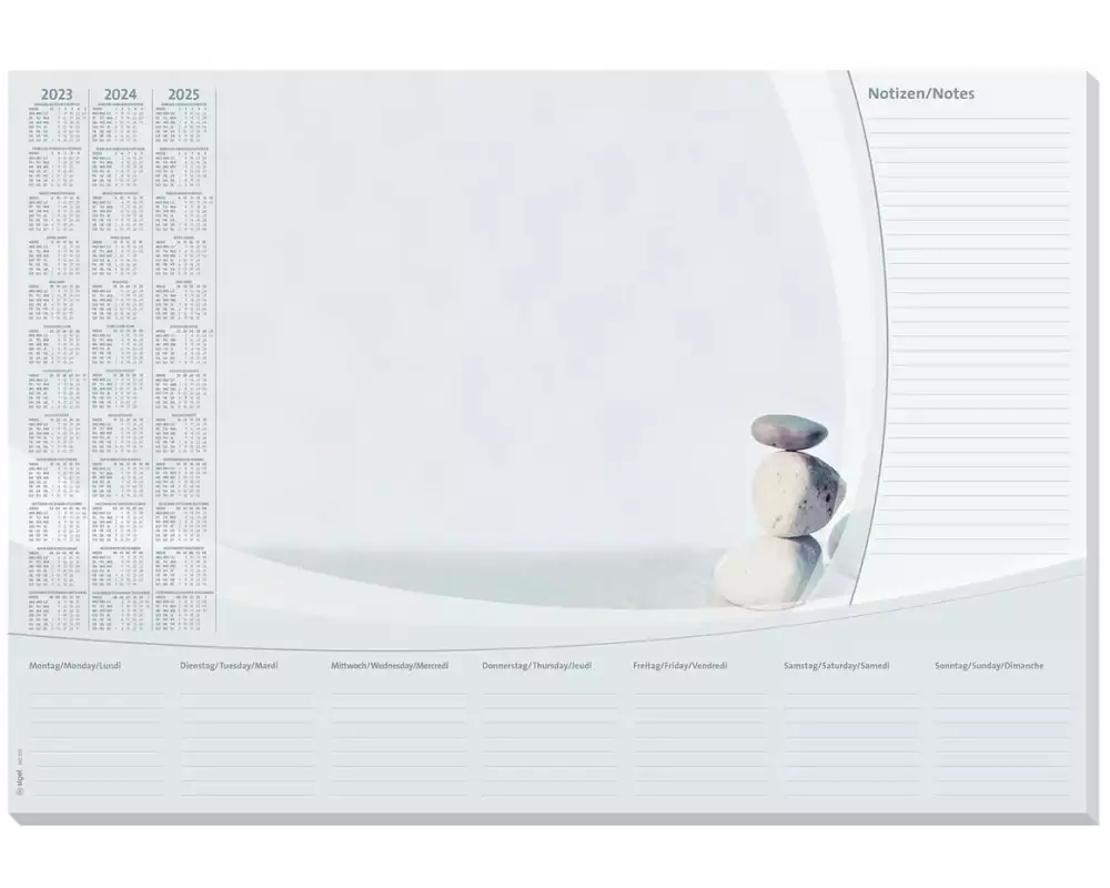 Sigel Schreibunterlage Harmony, 410 x 595 mm mit Kalender & Planer