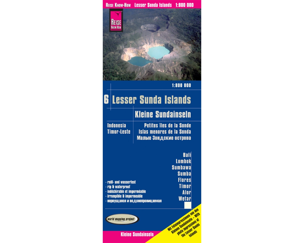 Reise Know-How Landkarte Kleine Sundainseln / Lesser Sunda Islands (1:800.000) - Bali, Lombok, Sumbawa, Sumba, Flores, Timor, Alor, Wetar - Karte Indo