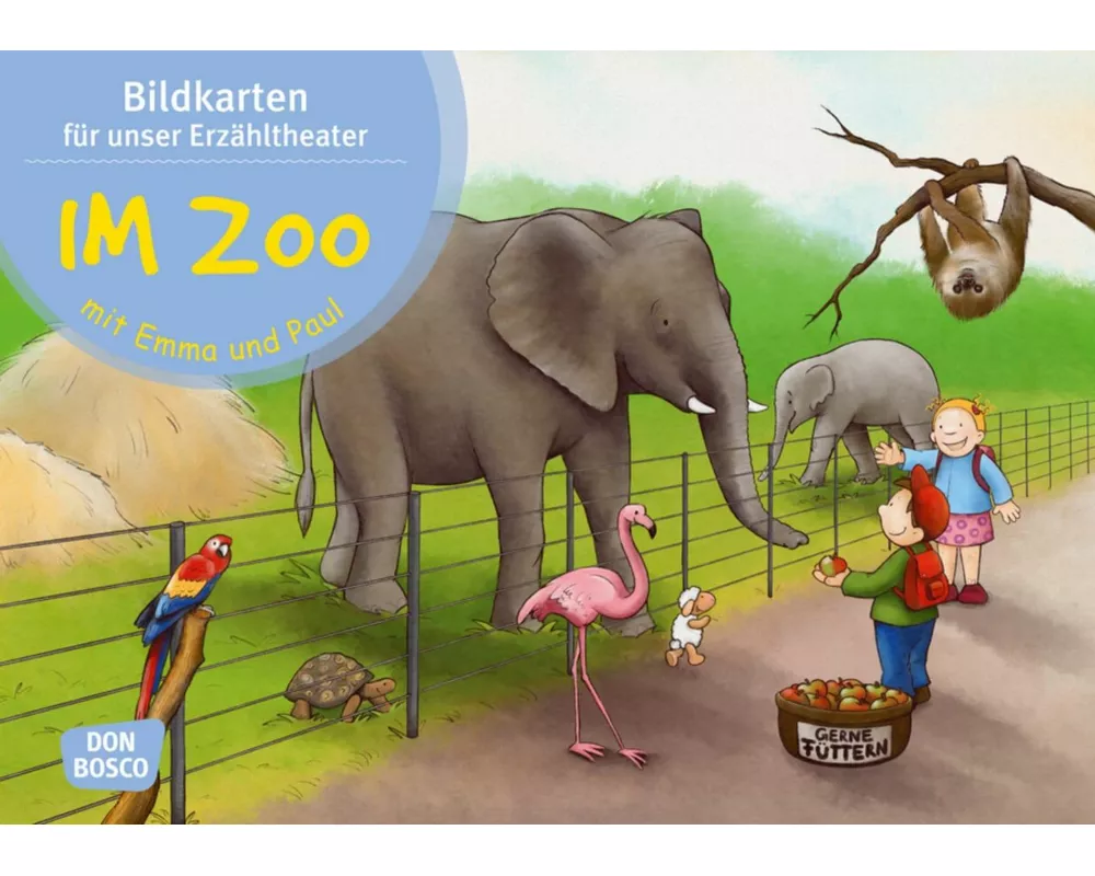 Im Zoo mit Emma und Paul. Kamishibai Bildkartenset