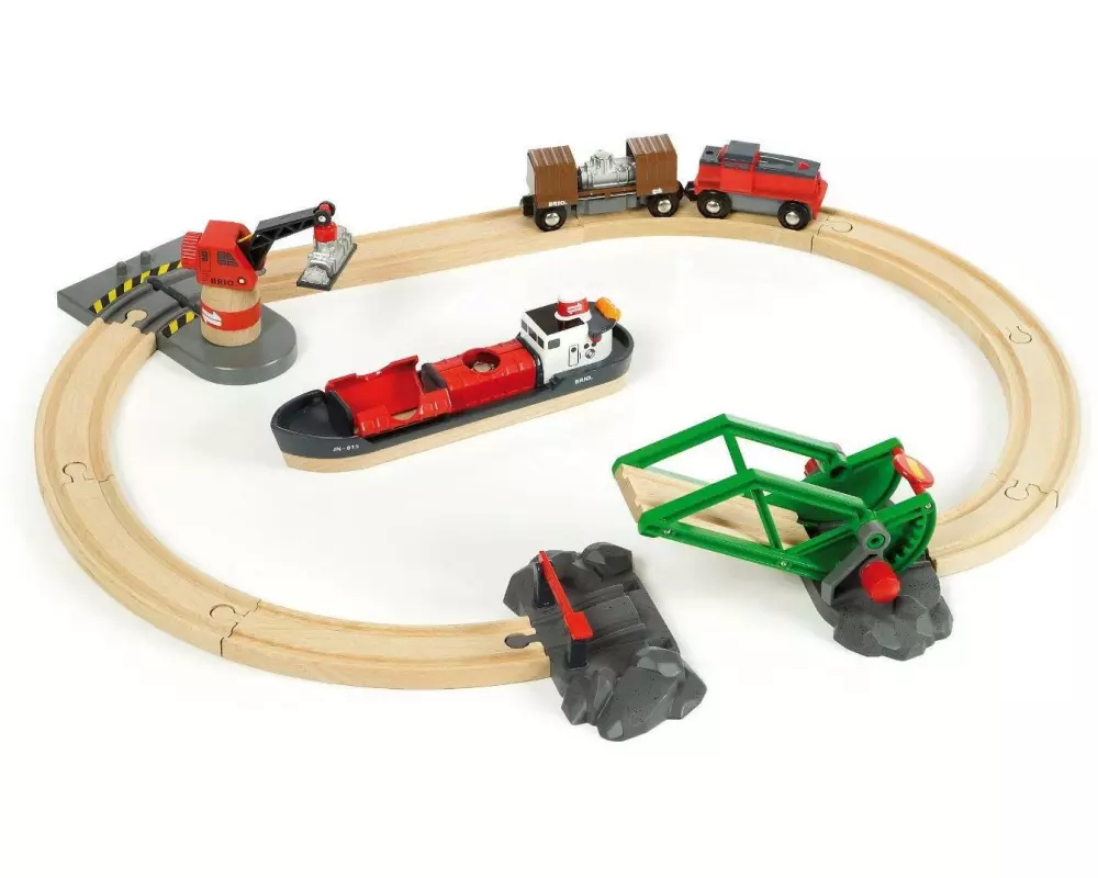 BRIO Eisenbahn Container Hafen Set