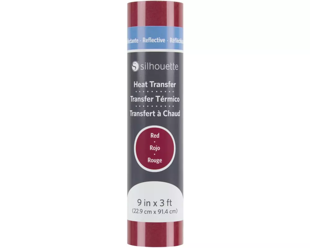Silhouette Aufbügelfolie 22.9 cm x 91.4 cm Rot, reflektierend