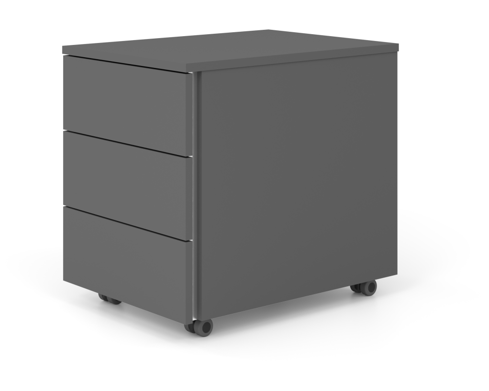 APOLLO Rollcontainer VLC30/G/G/GL graphit, 3 Schubladen