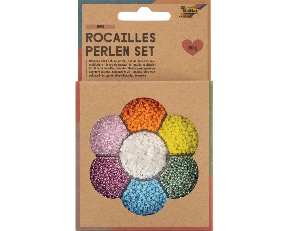 FOLIA Rocailles-Perlen-Set 12907 Bunt