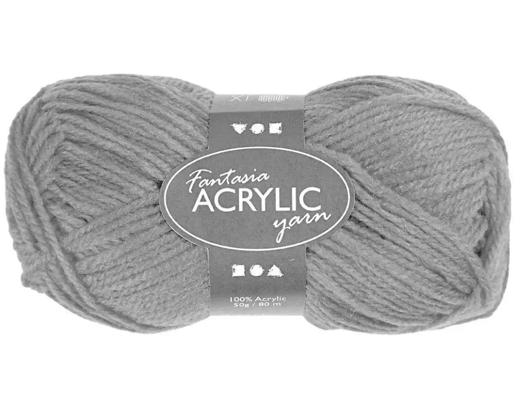 Creativ Company Wolle Acryl 50 g Grau