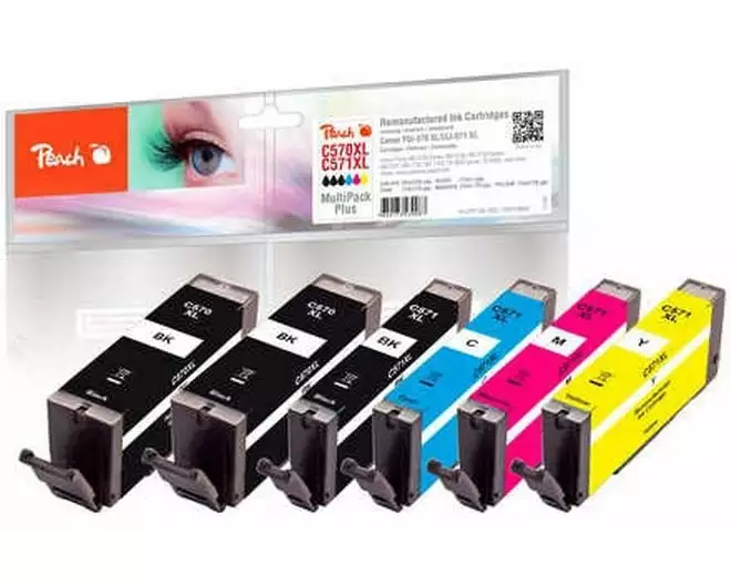 Peach Tintenset Canon 570XL/571XL Multi-Pack BK/C/M/Y