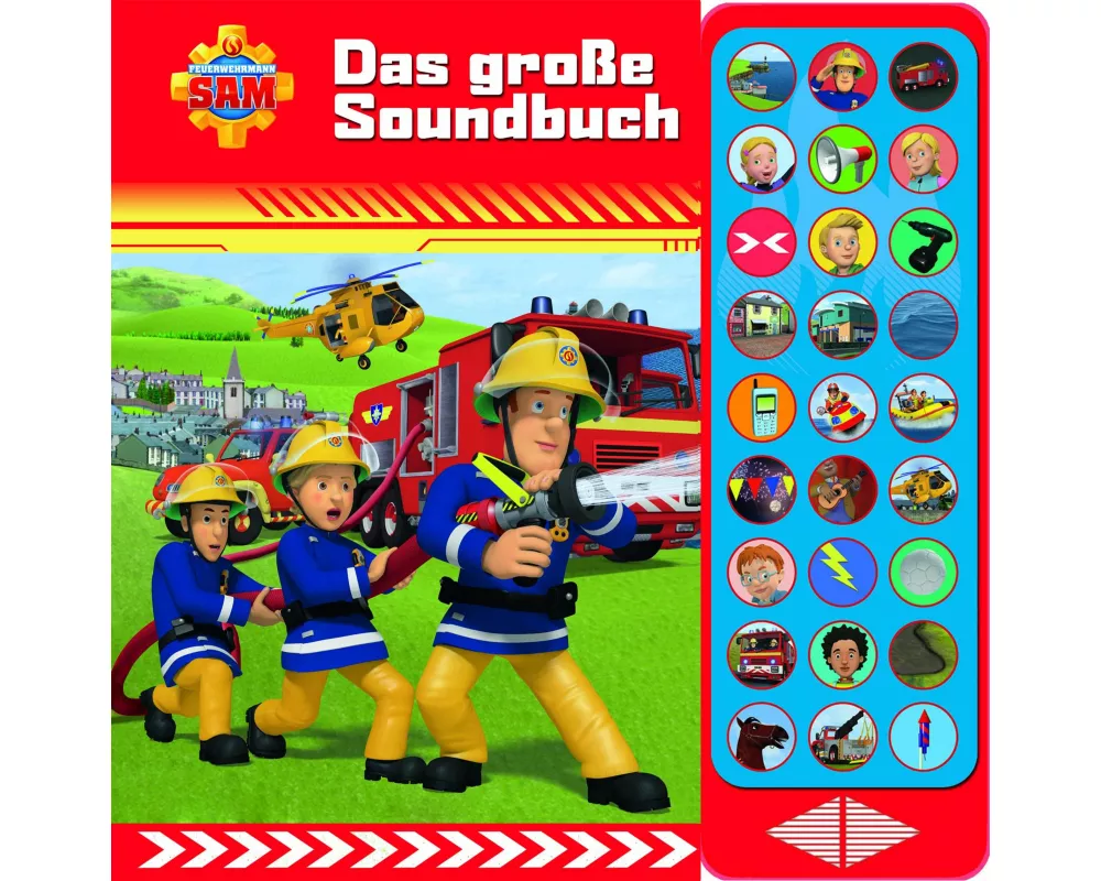 Feuerwehrmann Sam - Das große Soundbuch - 27-Button-Soundbuch mit 24 Seiten für Kinder ab 3 Jahren