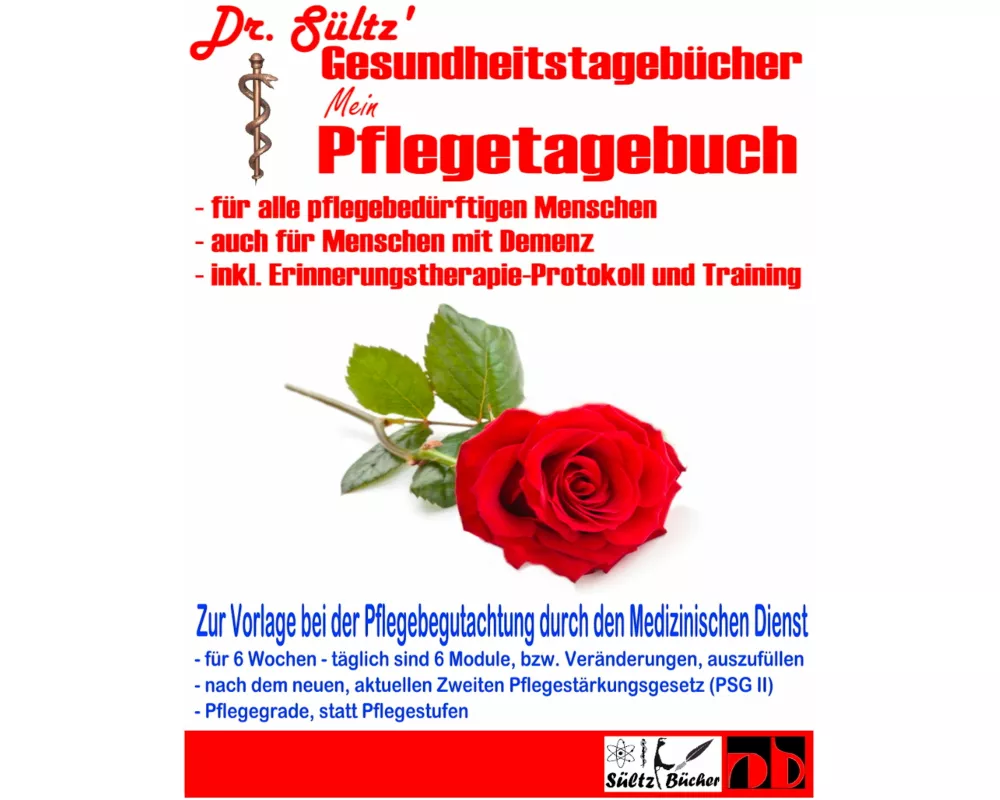 Pflegetagebuch extra groß für alle pflegebedürftigen Menschen - auch mit Demenz