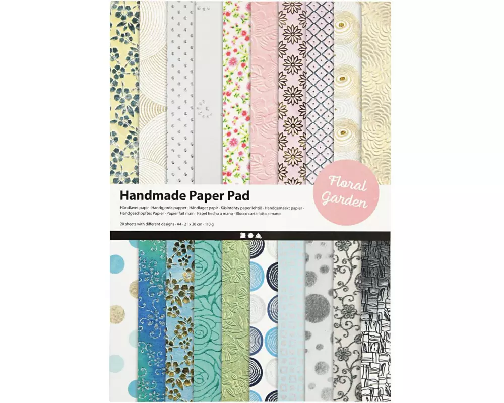 Creativ Company Büttenpapier A4 20 Blatt, Mehrfarbig