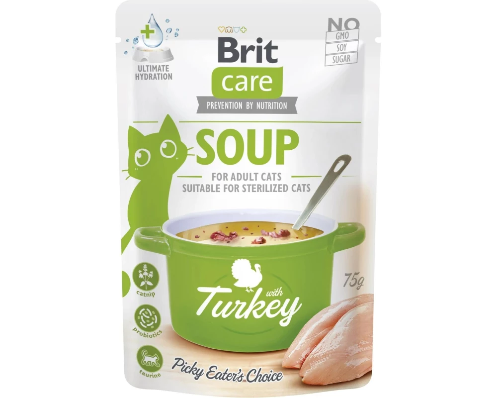 Brit Katzen-Snack Care Cat Soup with Turkey 15 x 75 g
