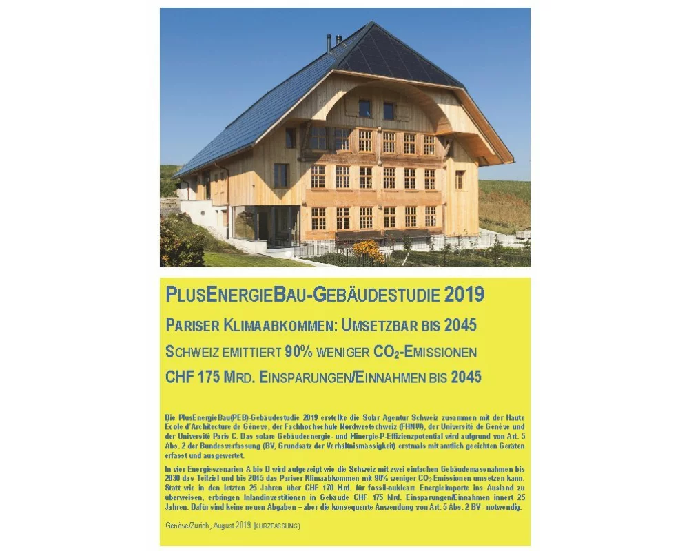 PlusEnergieBau-Gebäudestudie 2019