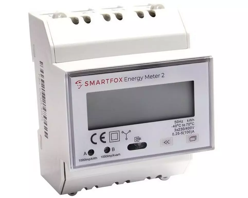 SMARTFOX Energy Meter 2 100A 400 V RS485 2x S0