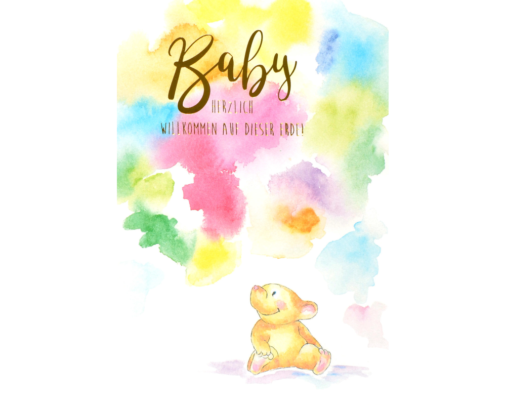 ABC Glückwunschkarte Farbkleckse 1120003300 B6