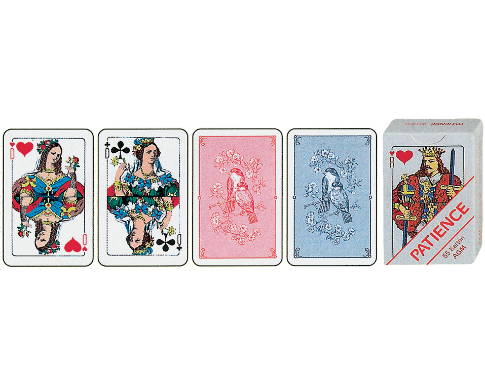 AGMÜLLER Patience 43x66mm 10032199-001 blau 55 Karten