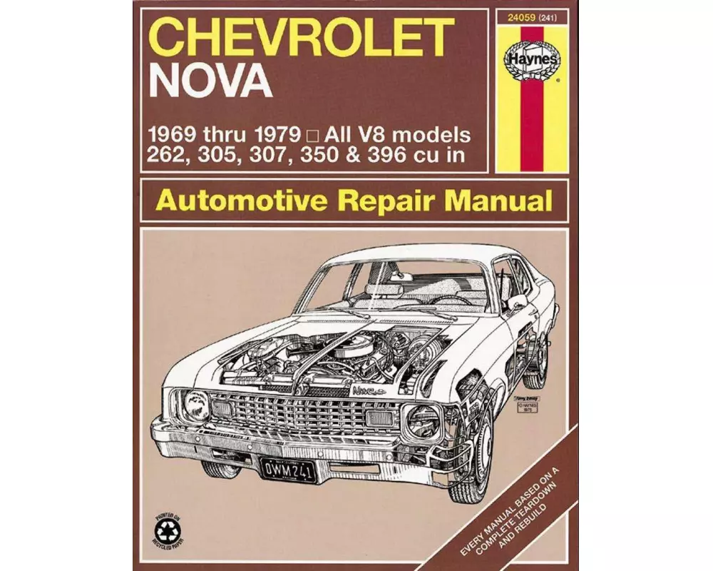 Chevrolet Nova V8 1969 Thru 1979 Haynes Repair Manual